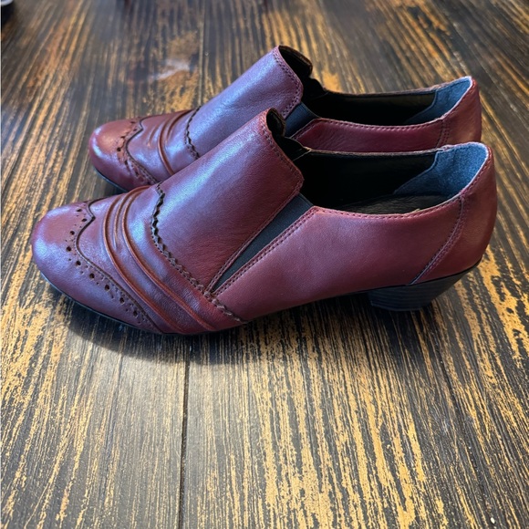 Rieker Shoes - Rieker "Antistress" Maroon Low Heeled Casual Shoes